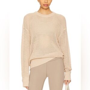 Varley Kershaw Sweater Cotton Knit Tan Color Size XSmall